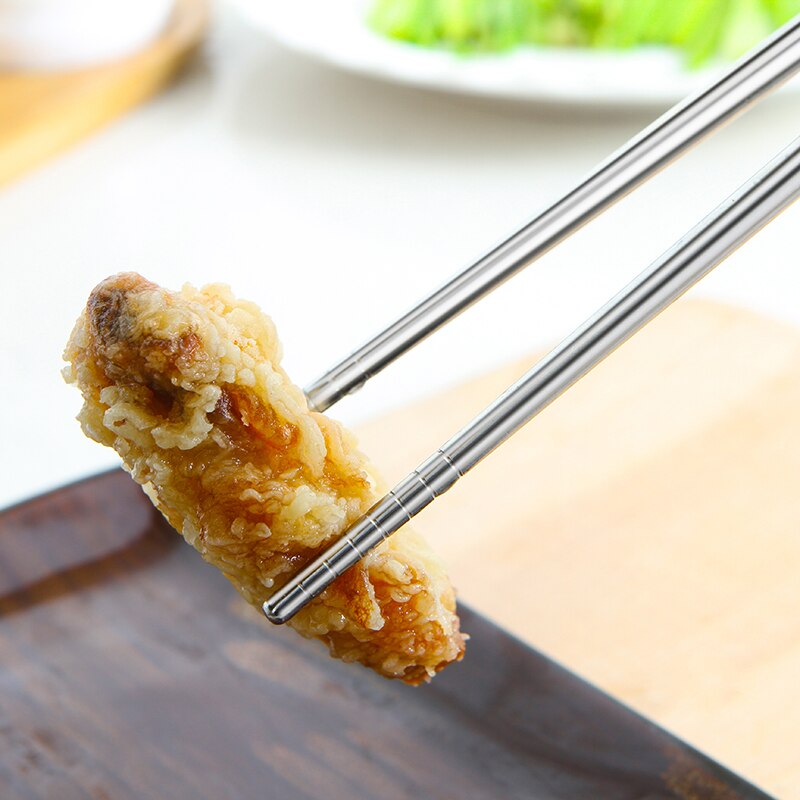 Frito Usando palillos chinos cuadrados Superior SUS304 Thincked de acero inoxidable utensilios de cocina todo-en-oneTemperature resistencia