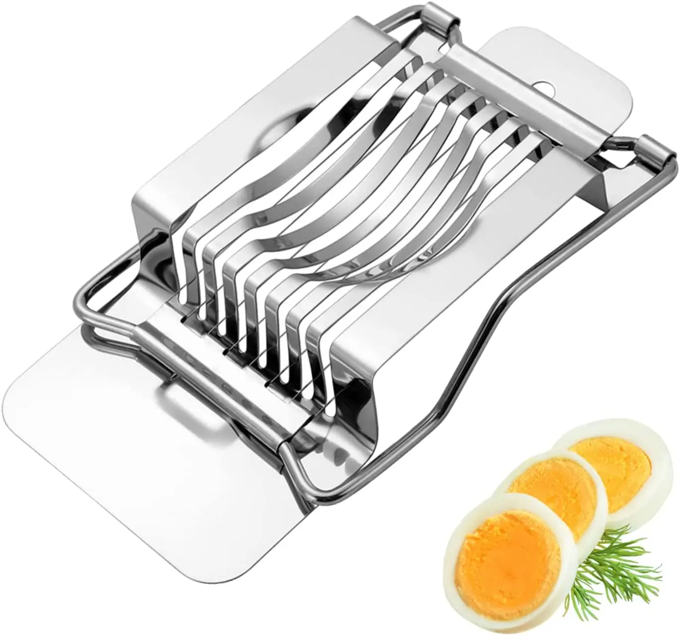 Multifunctionele roestvrijstalen eiersnijder voor hardgekookte eieren Draad eiersnijder Aluminium eiersnijder Zware snijmachine