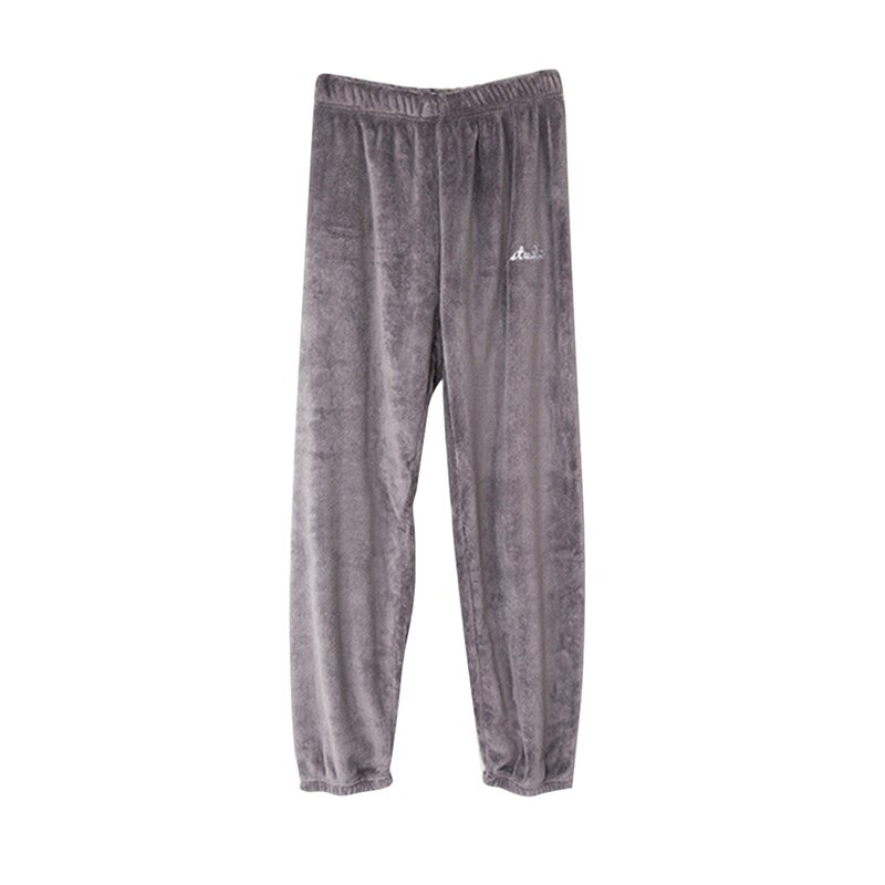 HEFLASHOR majtki domowe dla dzieci zimowe polarowe spodnie piżamy spodnie od piżamy salon nosić dzieci śpiące spodnie Homewear ciepłe spodnie: szary