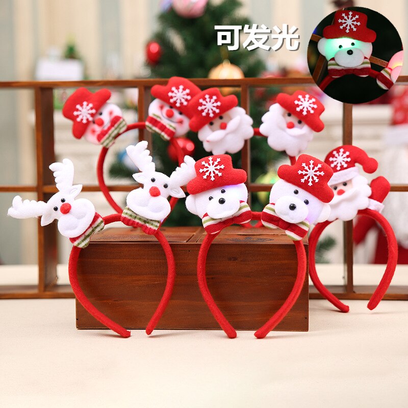 Christmas cartoon headband with lights party headband headband christmas hat christmas