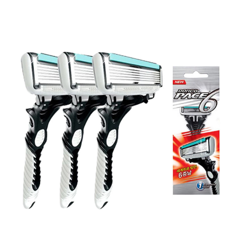 Neue Original DORCO Tempo 6 Schicht Rasiermesser 2 Teile/los Männer Rasierer Rasierer Edelstahl Sicherheit Rasierklingen
