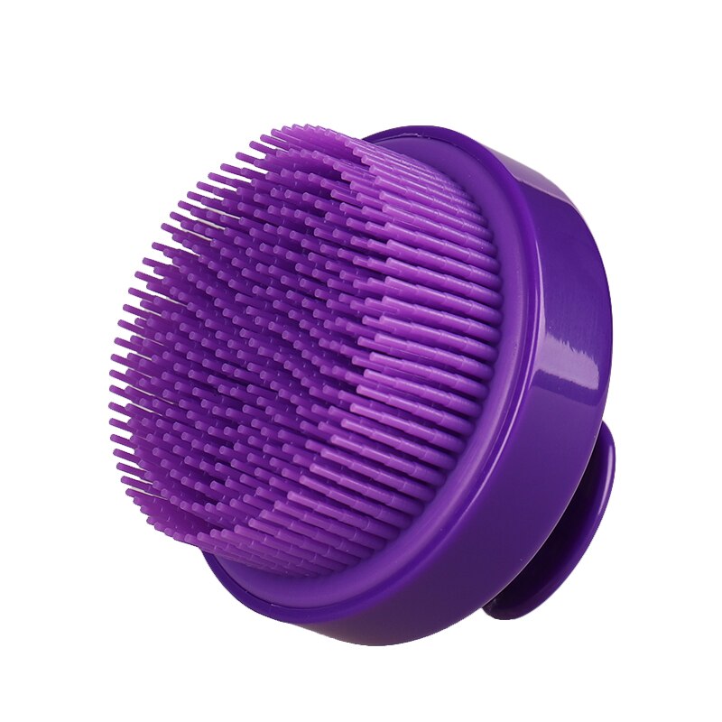 Cepillo de silicona suave para masaje corporal, cepillo pequeño redondo para ducha, champú exfoliante, herramienta de belleza para SPA y espectáculo corporal, 1 unidad