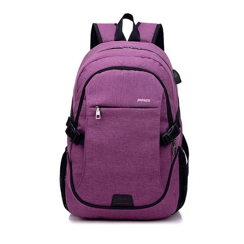 Male Backpack Bag Brand 15.6 Inch Laptop Notebook Mochila For Men Waterproof Back Pack Bag School Backpack 32*18*48CM: purple