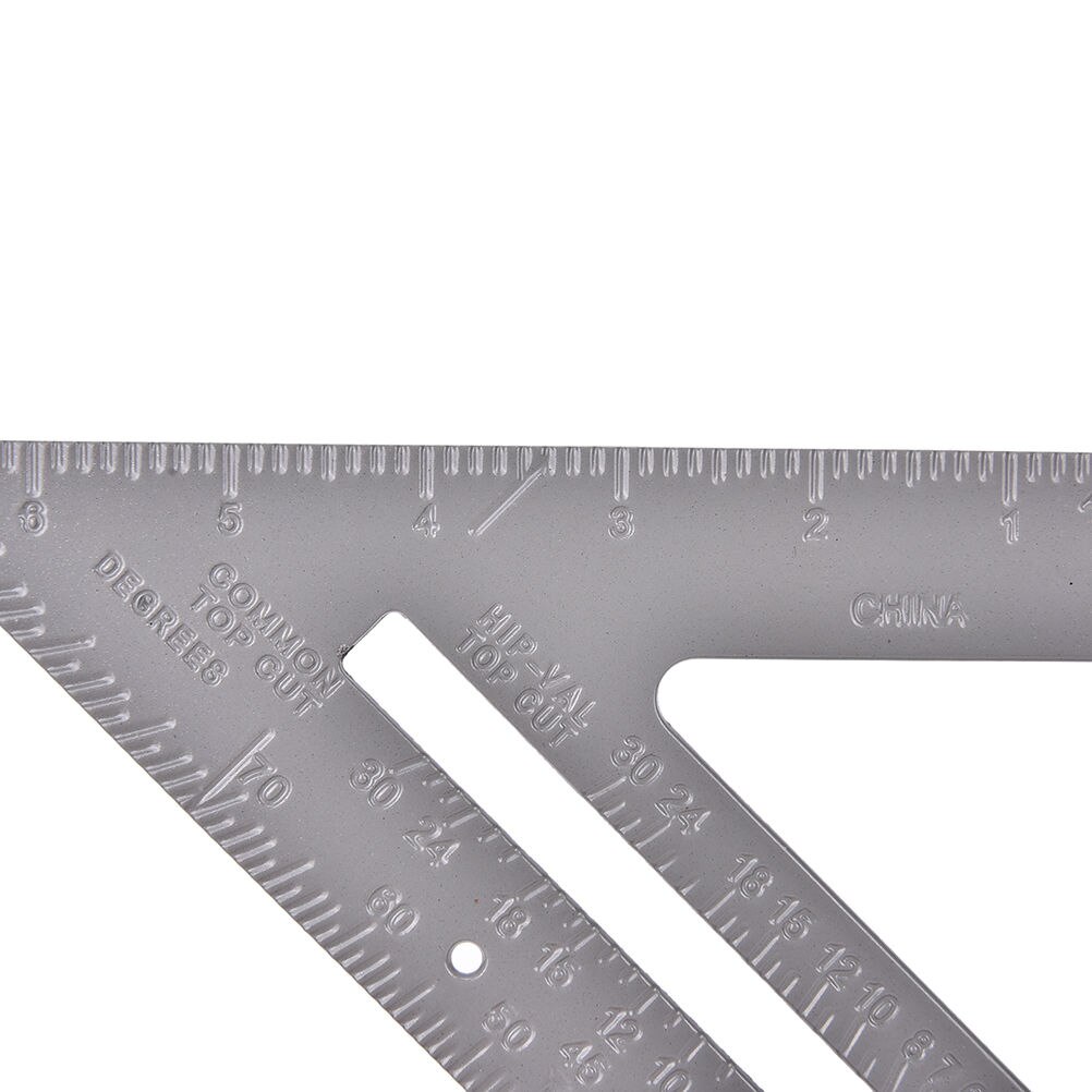 7" 180mm 1PCS 45 Degrees Triangle Ruler Measuring Tool Aluminum Alloy Square Angle Ruler Woodworking 7"/180mm Protractor