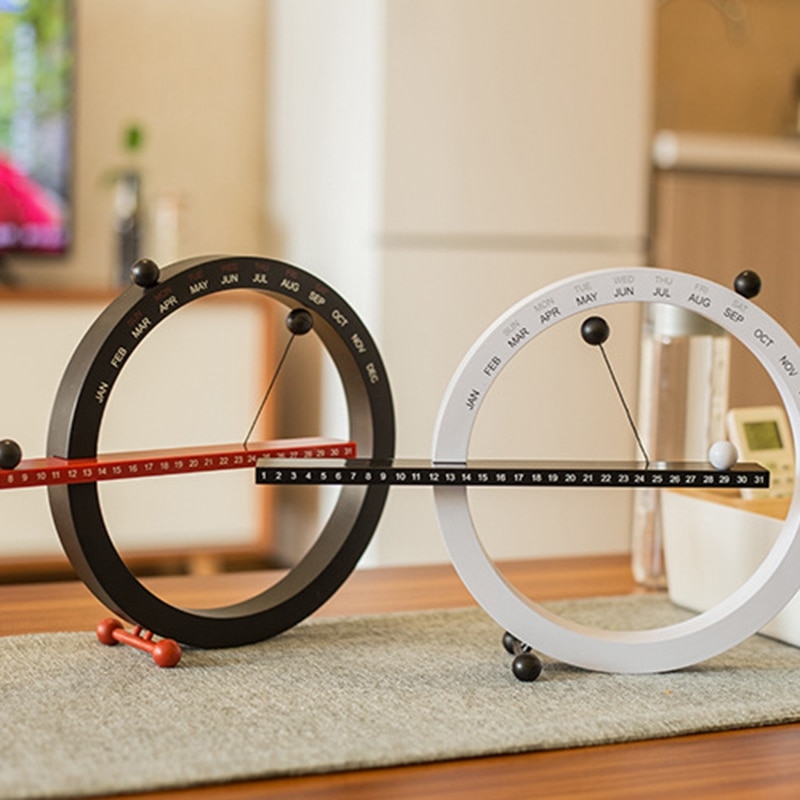 Kreative Magnetische Kugel Wanduhr Perpetual Wand Kalender Neuheit Home Decor Europäischen Stil Wohnzimmer Schlafzimmer Ornamente