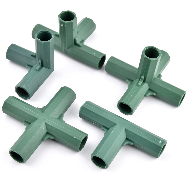 16mm Plant Flower Stand Connector Gardening Plant Stakes Edging Corner Connection Wardrobe Greenhouse Frame Building Fittings