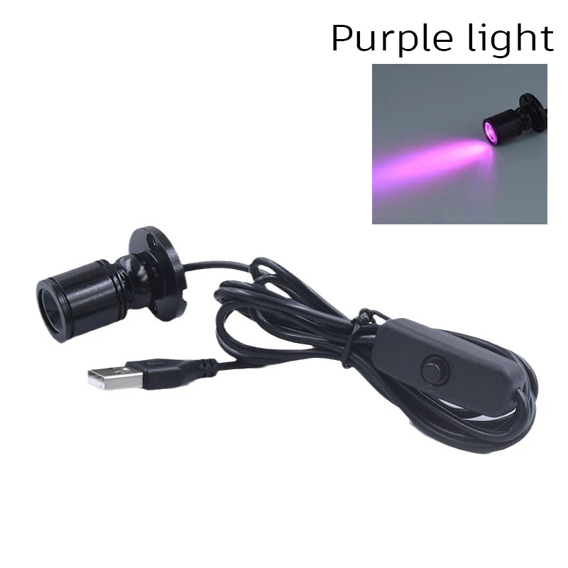 Spotlight USB 5V Led 3W Jewelry Cabinet Showcase Mini Spot Bench Lamp Ceiling Light Switch USB Interface Natural white Red Blue: Cold White