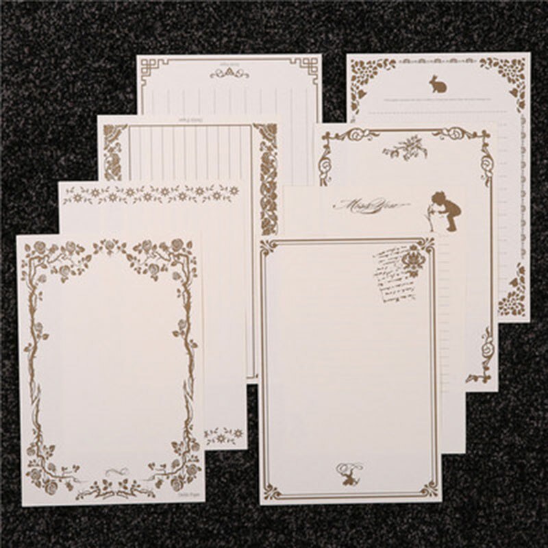 Papier d'écriture Vintage en papier Kraft 8 feuilles/ensemble | Carte de Message Style rétro pour Invitations fêtes nouvel an noël voeux: 2