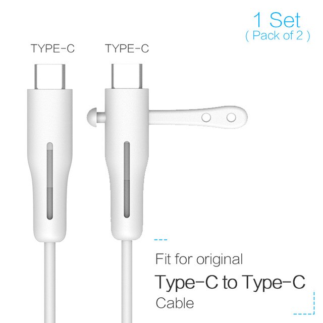 Kabel Schutz Für Apfel iPhone USB Ladegerät Kabel Veranstalter Schoner Draht Wickler Schutz Für iPhone Typ C Kopfhörer Kabel: C to C kabel