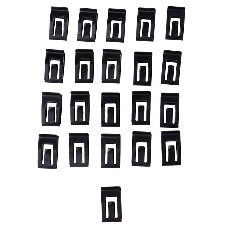 20Pcs Universal Car Front Console Dash Dashboard Auto Trim Metal Retainer Black Rivet Fastener Clips