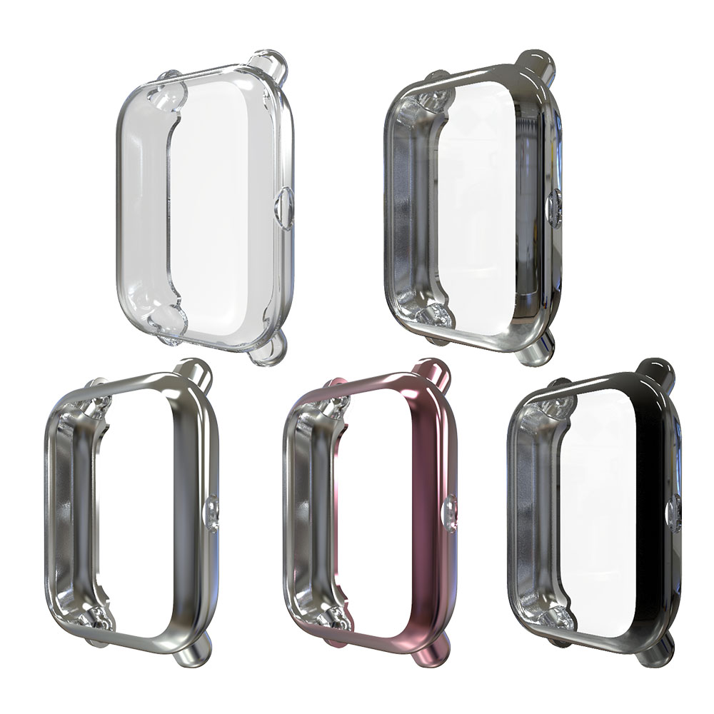 Protection Case for Huami Amazfit GTS2 mini case for Bip/Bip S/Bip lite/bip U Plating TPU Soft Cover Full Screen Protector Shell