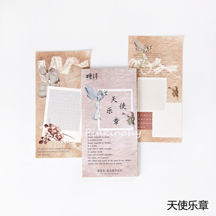 Retro Engels Poëzie Bloem Plant Bureau Wekelijkse Planner Memo pad Sticky Notes Stickers Papier Briefpapier Te Doen Lijst Kantoorbenodigdheden