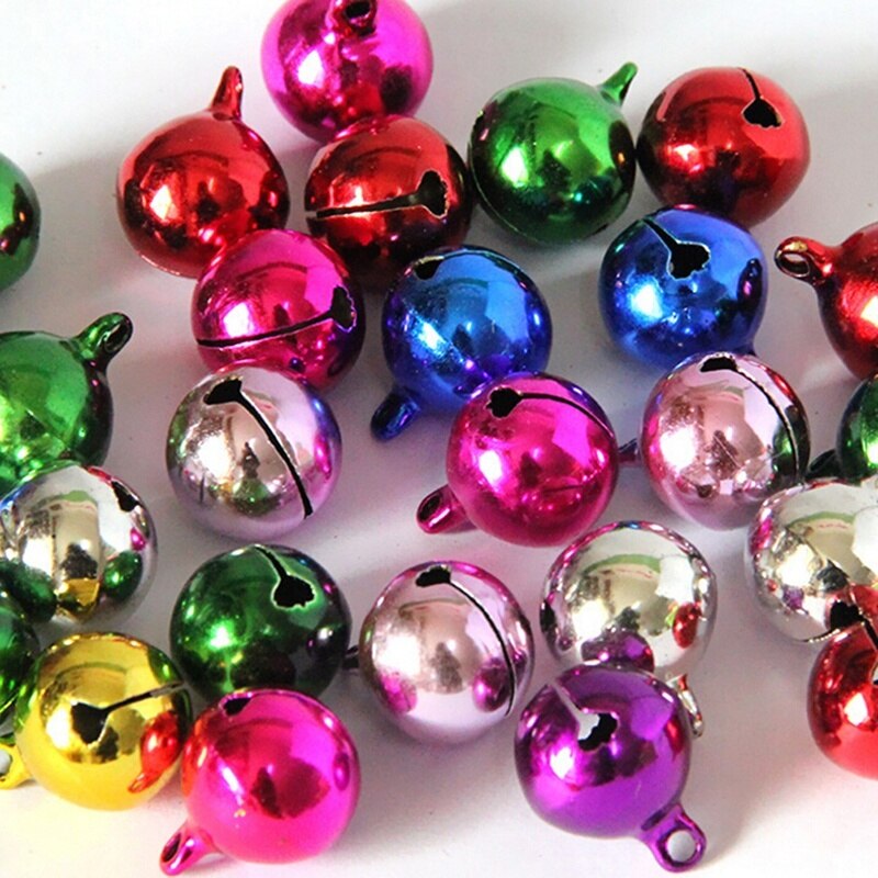 10 stk smykker ornamenter diy jul mini jingle klokker kæledyr hængende metal klokke bryllup juledekoration klokker til håndværk: 10mm