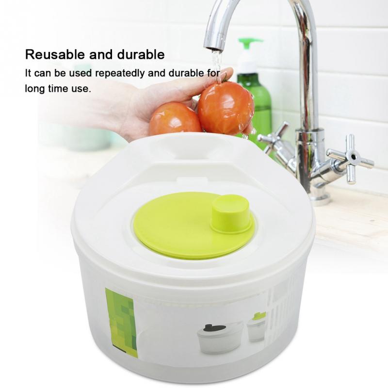 Salad Lettuce Strainer Kitchen Gadget Manual Vegetable Dehydrator Basket Washer Fruits