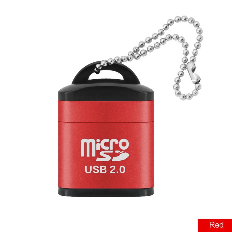 Olaf USB Micro SD TF Card Reader USB 2.0 Mini Mobile Phone Memory Card Reader High Speed USB Adapter For Laptop Accessories: Red