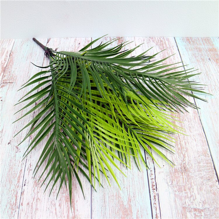 9 kopf 52cm Künstliche Palme Grün Blatt Pflanzen Kunststoff Vergossen Bonsai Blätter Garten Hause Hochzeit Tisch Ornamente Dekoration