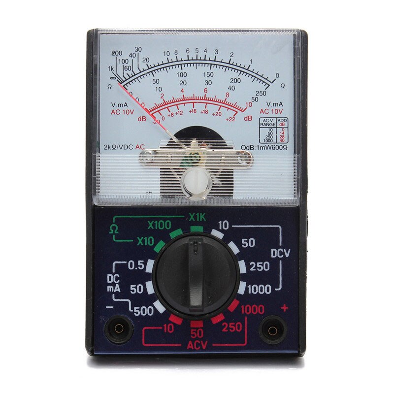 Voltmeter Ammeter Ohm Tester Electric Analog Multimeter Multitester Portable Voltmeter Ammeter AC / DC OHM Multi Meter Tester