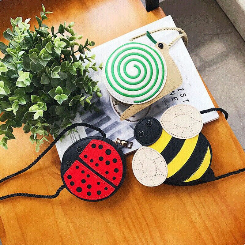 Cute Cartoon Messenger Bags for Toddler Baby Children Kids Girls Shoulder Bag Handbag Ladybug Bee Snails Baby Crossbody Bags