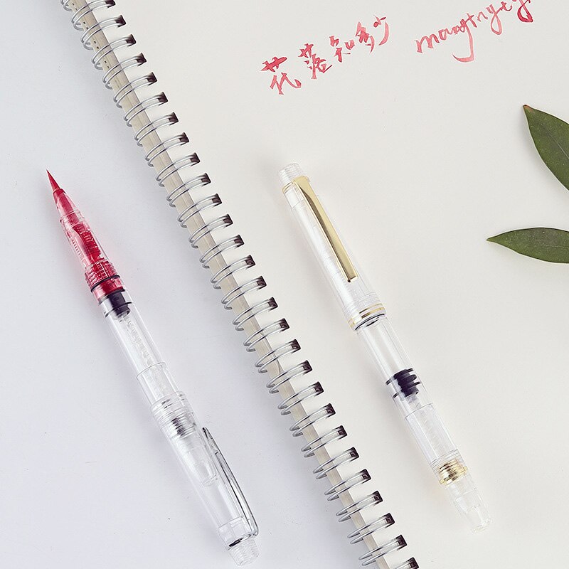 Stylo aquarelle rechargeable à encre à eau, brosse souple, transparente et lavable pour enfants, calligraphie, peinture, dessin, Papeterie