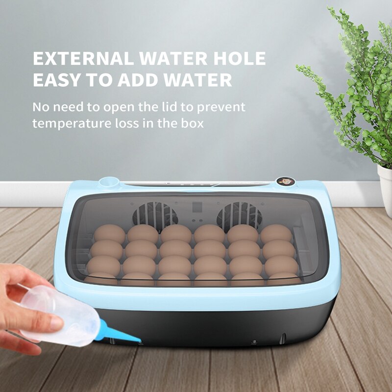 15 Egg Incubator Fully Automatic Hatching Machine Coop Poultry Farm Chicken Goose Duck Quail Eggs Incubator Bird Feeder Hatcher
