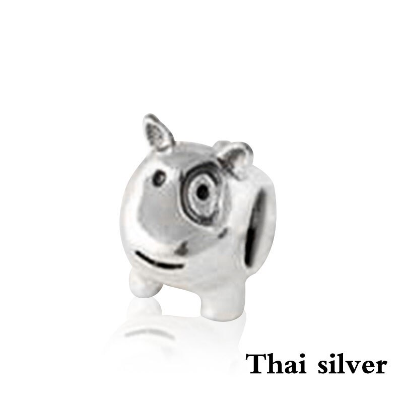 NEUE Thai Silber Retro Weihnachten Baum Schneeflocke Bär Eule Blume Liebe Perlen Clip Charme Original Begrenzte Edition Schmuck: PDLLW0454