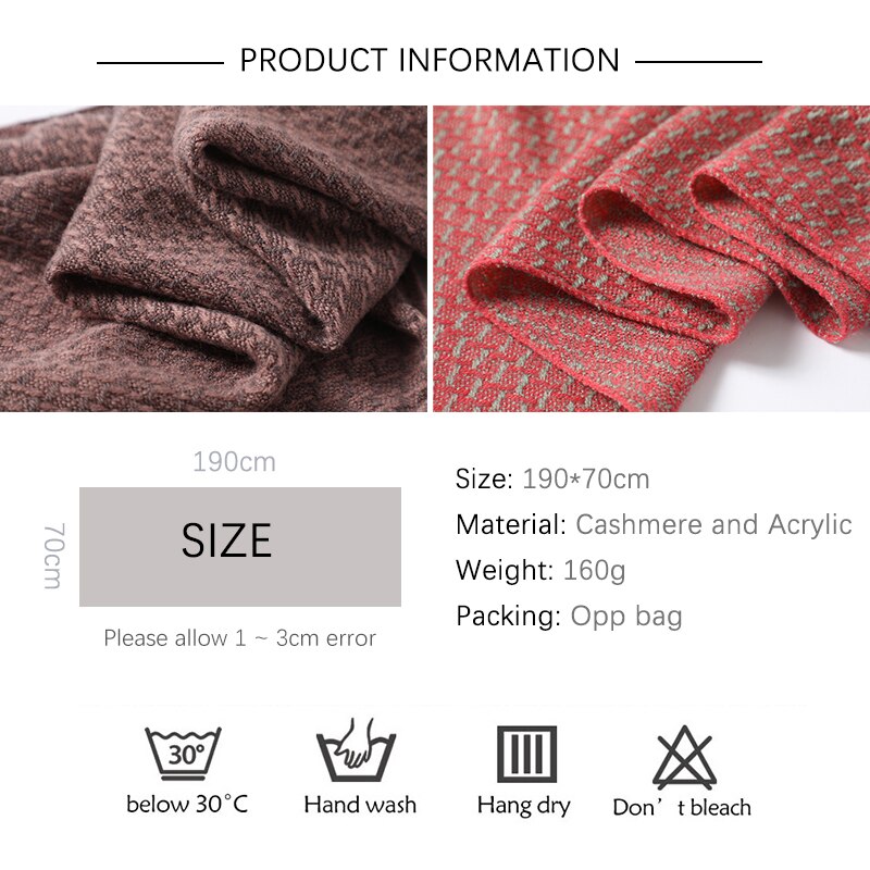 Weiche Kaschmir betroffen Schal für Frauen Warme Winter Schals Hijab Solide Pashmina Dame Schal wickeln Doppel Seite unisex Schals neue
