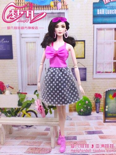 30cm Doll Dress Clothes suit for licca For ob24 ob27 Doll for Mengfan Doll Accessories Baby Toys Best Girl': Orange