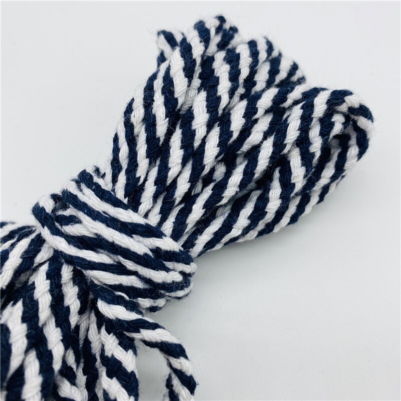 Corde 100% coton, 5 mètres/lot, 6mm, fil tressé torsadé décoratif pour la décoration Textile maison fait à la main: 25