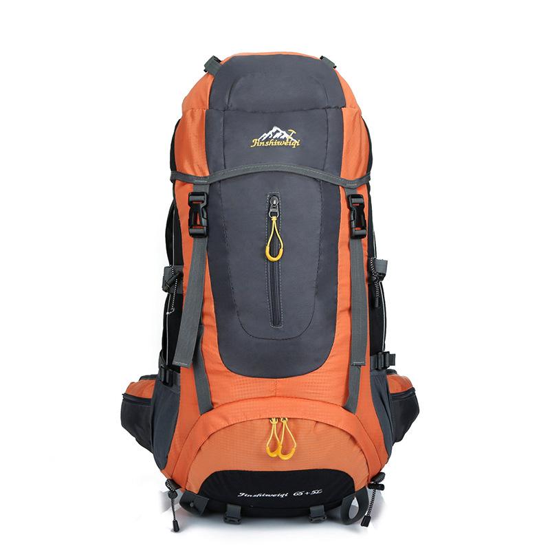 Professionele 70L Grote Bergbeklimmen Rugzak Waterdichte Nylon Outdoor Reistassen Camping Wandelen Klimmen Bagpack HAB022: Orange