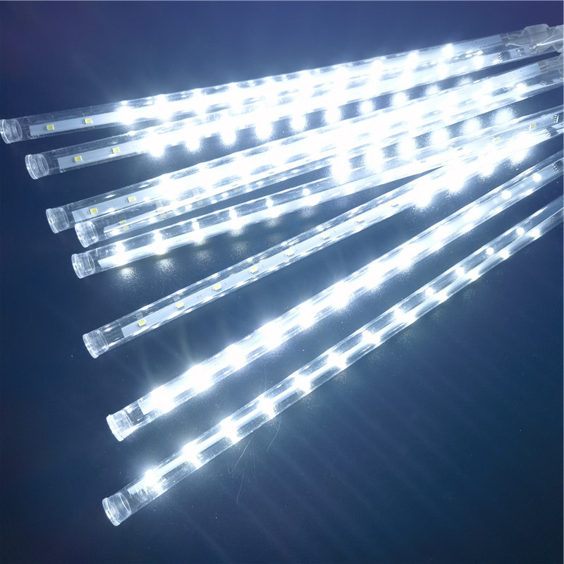 30/50 cm LED Lichterkette Hochzeit Meteorschauer Fee Girlande Licht Weihnachtsbaum Garten Dekoration 8 Röhren EU/Us-stecker: changeable / 0-5W / X