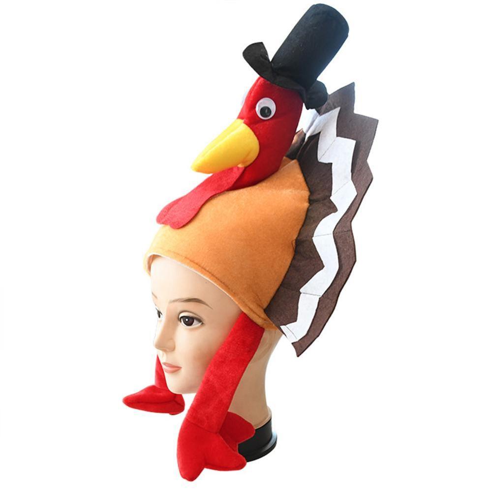 Drôle carnaval poulet jambe chapeau noël Thanksgiving décoration adulte carnaval festif dinde chapeau chapeau chapeau fête G6T3