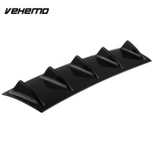Vehemo 5 Wings Black Vervangbare Universele Achterbumper Deflector Auto-onderdelen Voertuig Haaienvin Spoiler Haaienvin
