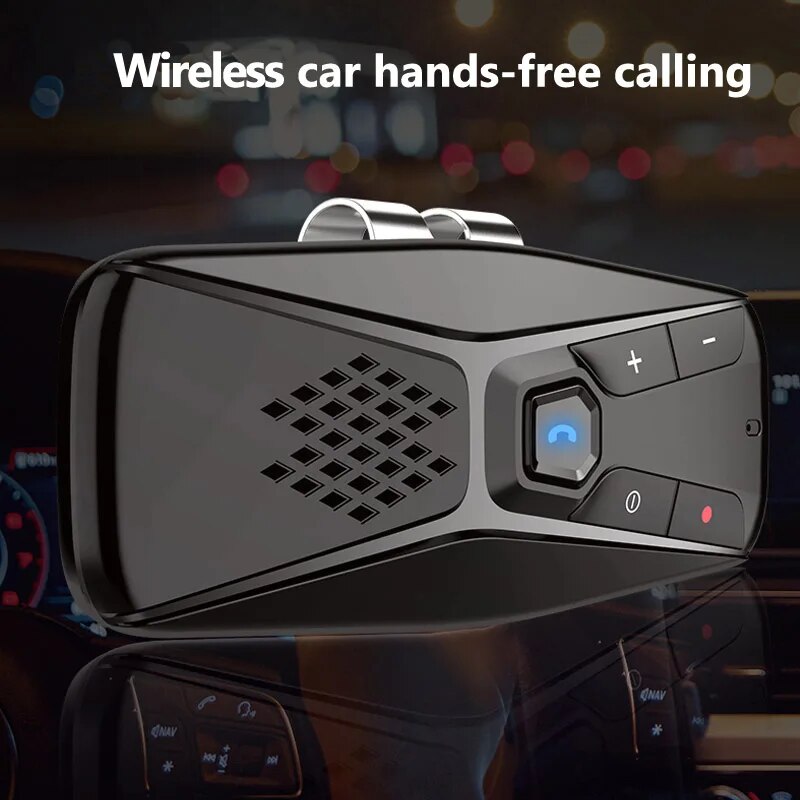 Draadloze carkit Handsfree bellen Speakerphone Automatische uitschakeling en automatisch verbinden Siri Voice Assistance met vizierclip