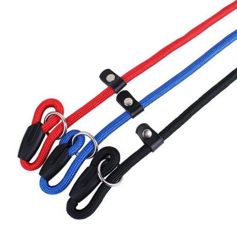 Nylon Dog Training Leash Dogs P Chain Slip Collar Walking Leads Rope For Small Medium Breeds Chihuahua Teddy