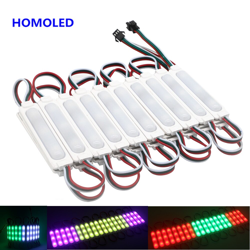 50leds 12mm WS2811 2811 IC Full Color Pixel LED Module Light input DC5V IP68 waterproof RGB color Digital LED Pixel Light