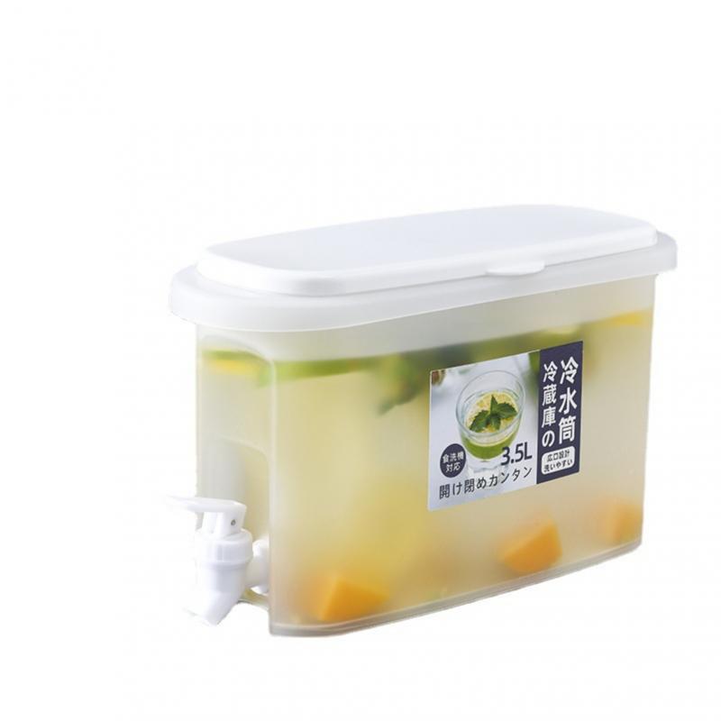 3.5L pojemnik na zimne napoje z kranem gospodarstwa domowego lemoniada pojemnik na napoje kuchnia lodówka zimne wiadro na wodę antyblokujący czajniczek: 03 B