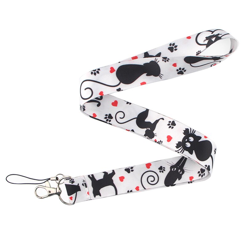 CB1109 Moon Cute Yoga Neck Strap Lanyard for ID Card Key Chain USB Badge Holder Keychain Straps Rope DIY Lariat Lanyard: 7