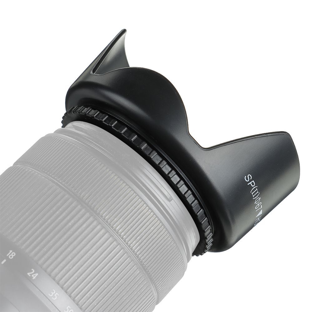Pare-soleil noir pour appareil photo reflex numérique, pare-soleil vissé, Nikon, IL, Sony, Fuji, Olympus, 49mm, 52mm, 55mm, 58mm, 62mm, 67mm, 72mm, 77mm, 82mm