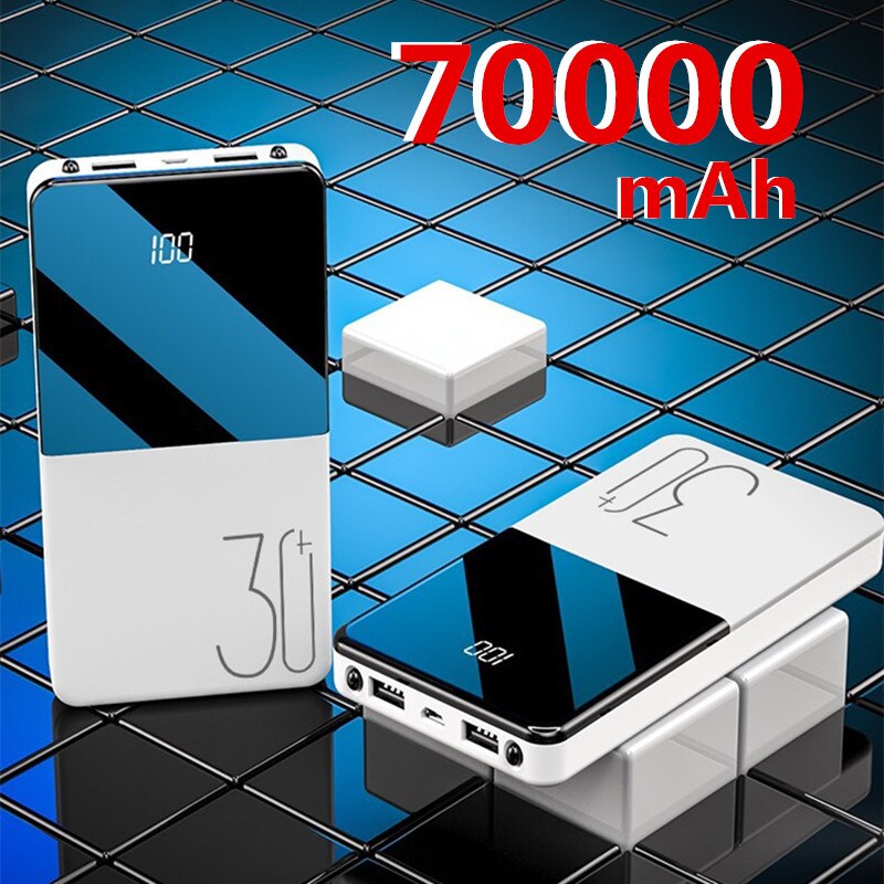 Accumulatori E Caricabatterie Di Riserva Senza Fili del Caricatore 70000mAh portatile Mobile Ultra Ad Alta Capacità di Ricarica Veloce USB Batteria ESTERNA Ultra Sottile Caricatore