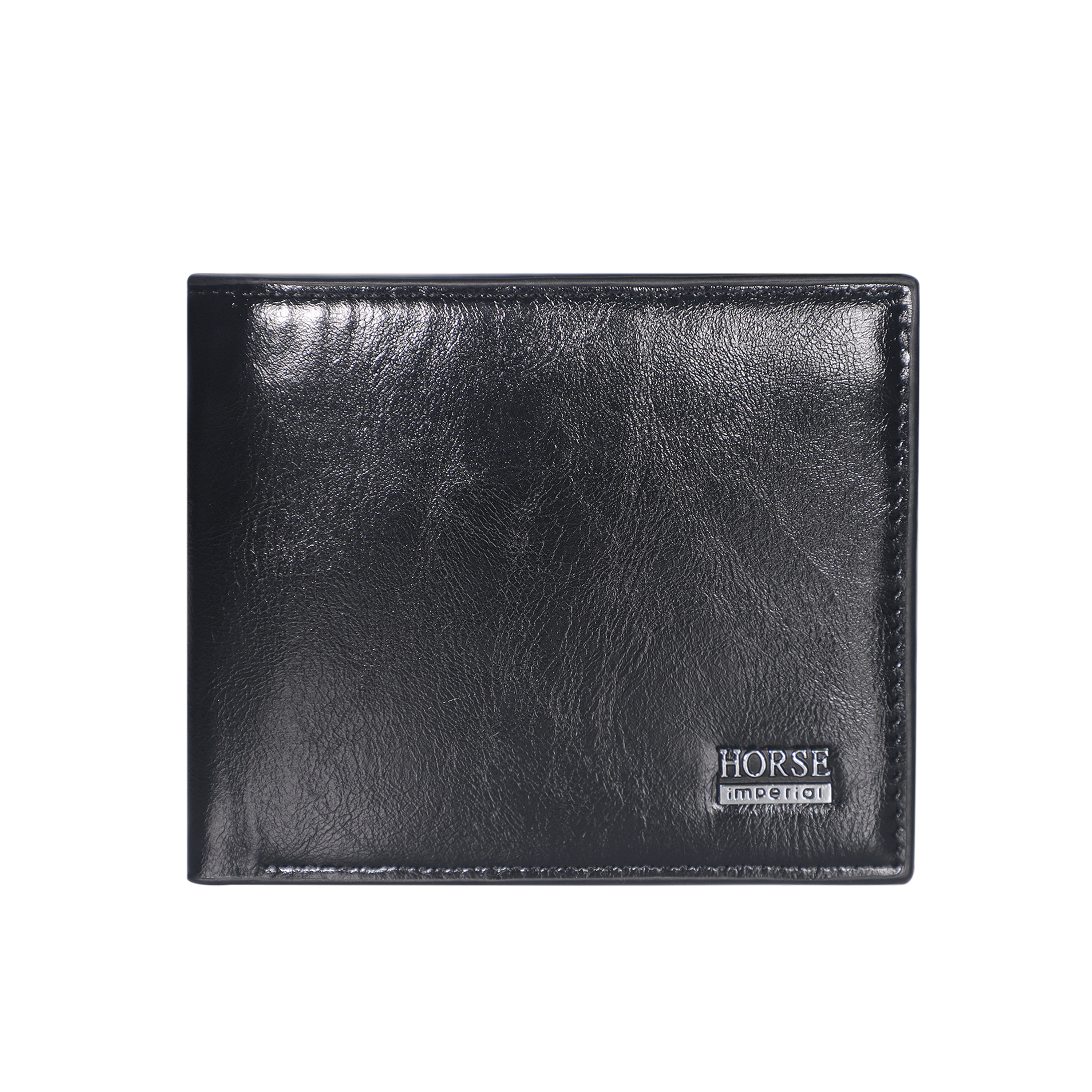 Imperial Horse 516 leather Wallet For Men original coin purse zipper: black