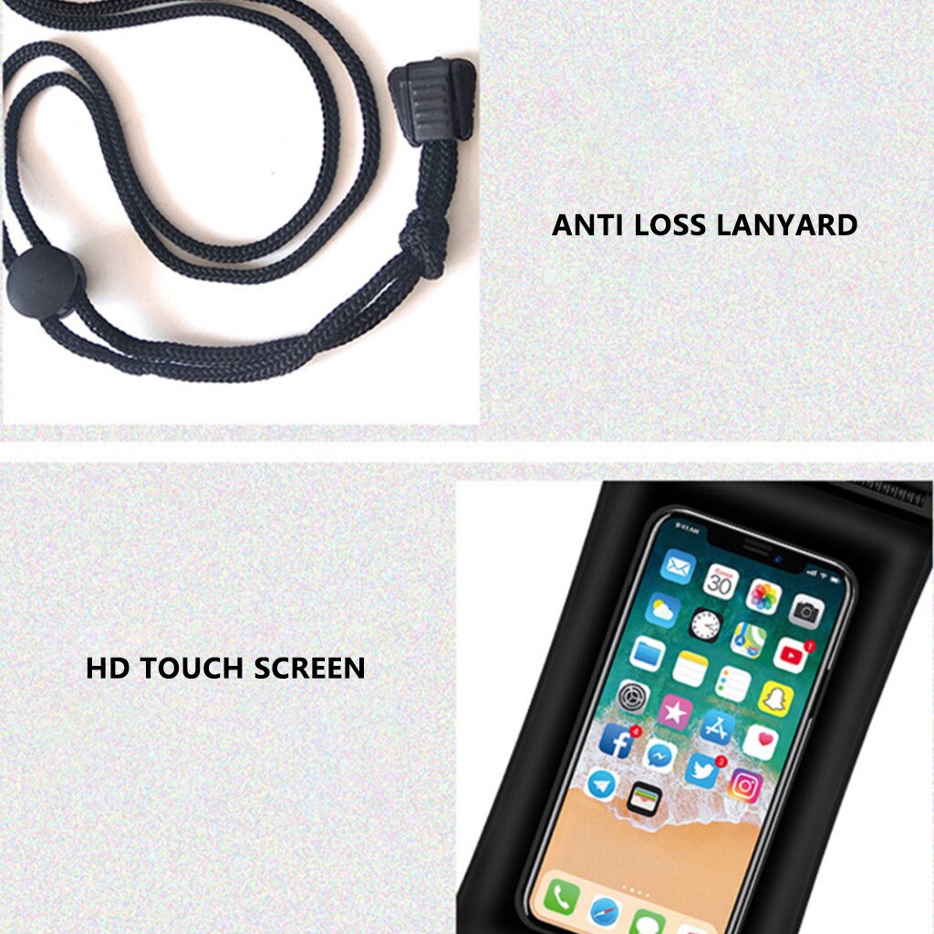 Waterdichte Tas Touchscreen Mobiele Telefoon Opbergtas Drie-Layer Verzegelde Opblaasbare Mobiele Telefoon Waterdichte Tas # YL5