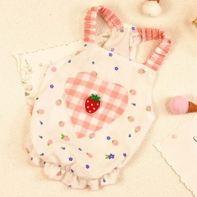 Vêtements d&#39;été pour chien, jupe, Costume, petit, chiot, fraise, cœur, gilet, chat, yorkshire, caniche, poméranien, 2022: Pink / XL