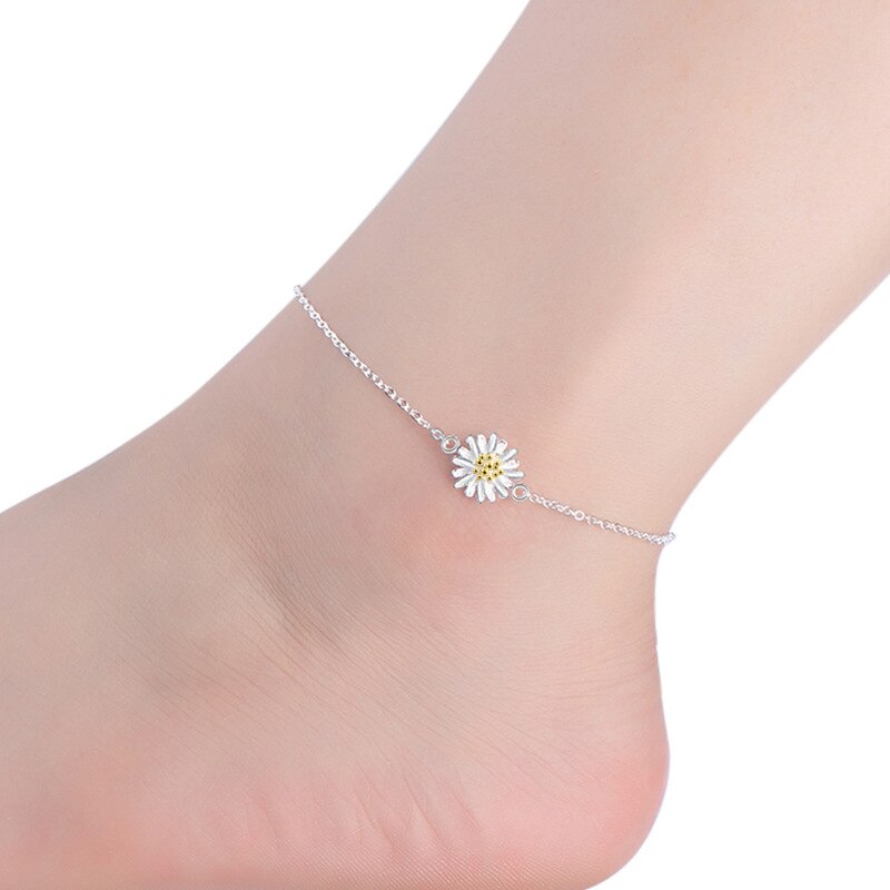 Simple silver Variety of choices Anklet For Women S925 Ankle Bracelet Adjustable Length