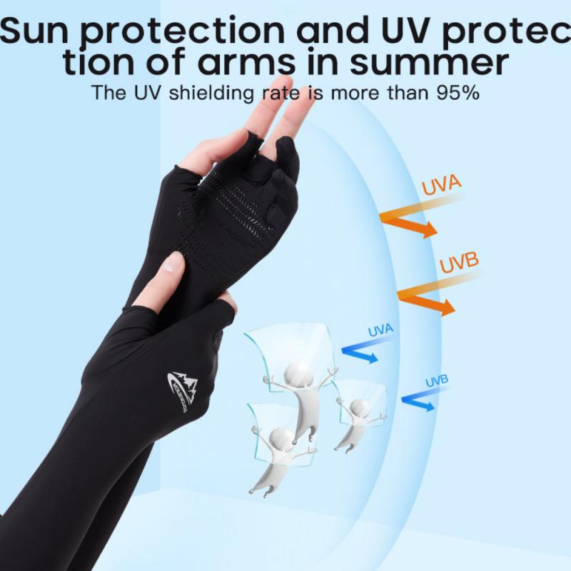 Protección UV corriendo manguitos de ciclismo seguridad deportiva de mangas de brazo mangas de ciclismo protector solar calentadores de brazo MTB cubierta brazalete