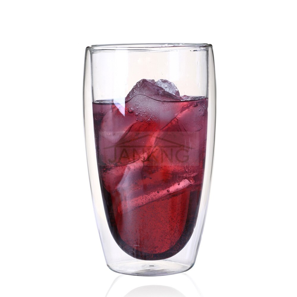 Jankng 250ml/350ml hittebestendige dubbelwandige glazen bekers bier koffiekopjes set handgemaakte biermok thee mokken transparant drinkgerei
