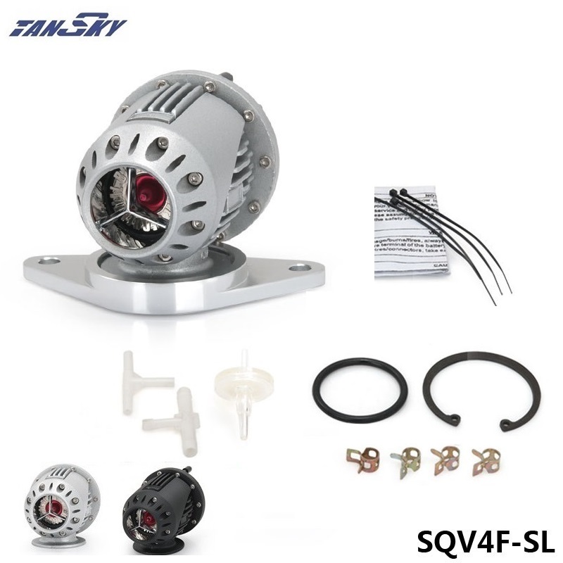 Blow Off Valve SQV4 Voor Subaru Speciale Flang (Zilver/Zwart, Repliceren) TK-SQV4F