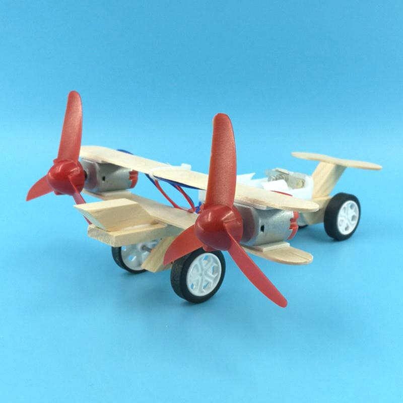 Unisex Wooden DIY Puzzles Airplane Aducational Toy For Baby Boy Students Handmade Model Glider Kit 1 Set Craft Toys