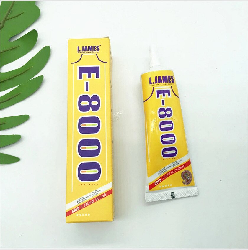 L.JAMES 20P E8000 15ml Strong Liquid Glue Clothes Fabric Clear Leather Adhesive Jewelry Stationery Phone Screen Instant Earphone