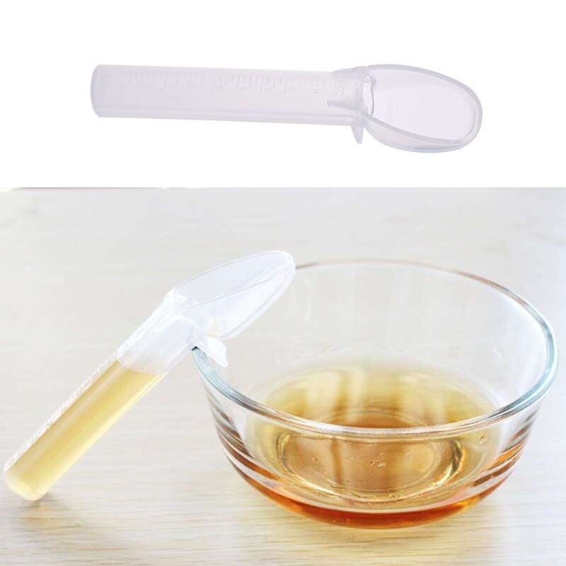 Infant Baby Silicone Medicine Feeding Spoon Feeder Anti Choke Device With Scale