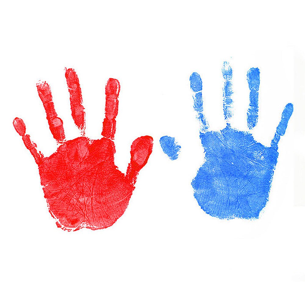 Lembrança cuidados com o bebê não-tóxico handprint pegada impressão mão kit de fundição recém-nascido inkless almofada de tinta infantil brinquedos do bebê novo